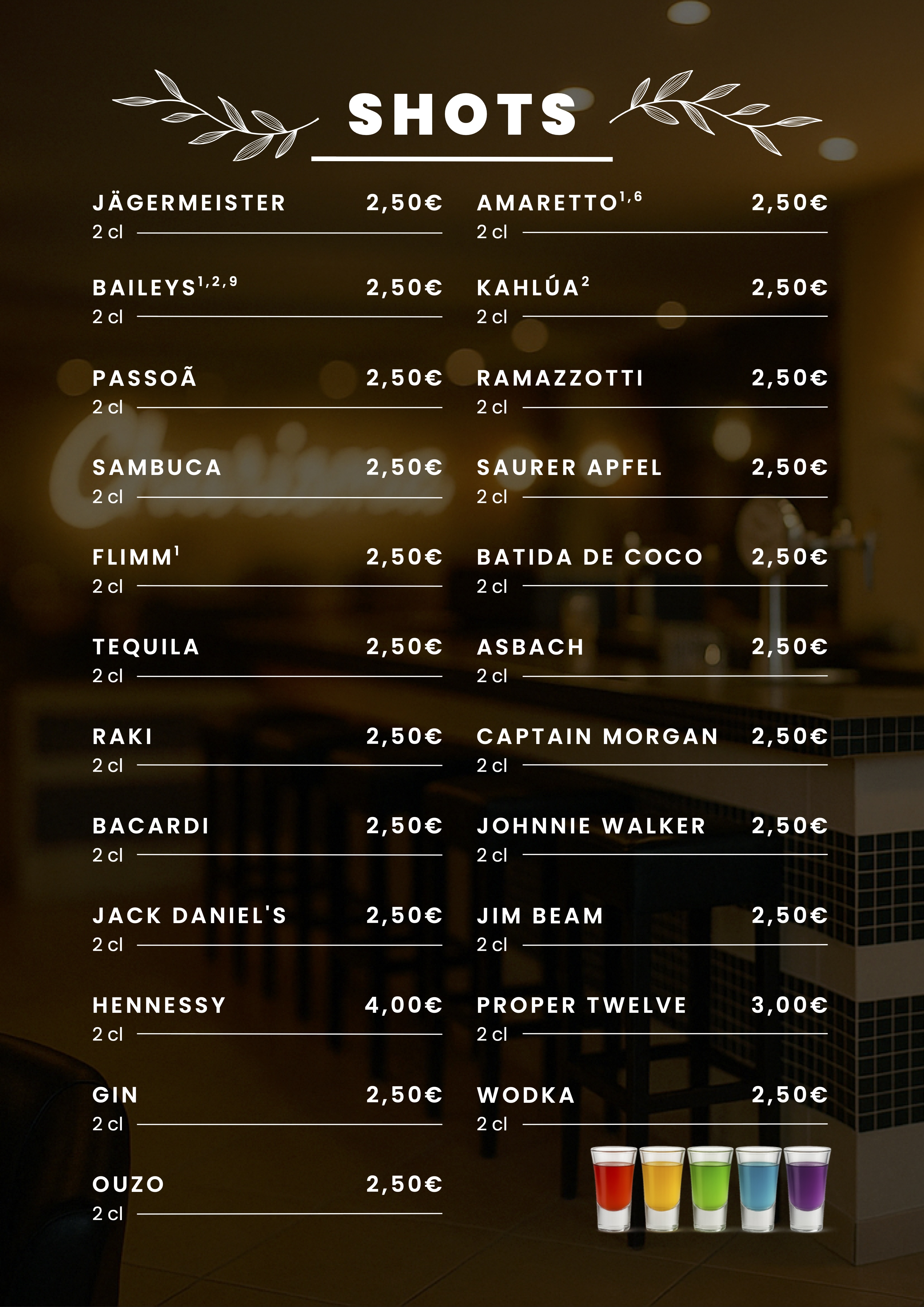 Getränkekarte Seite 6